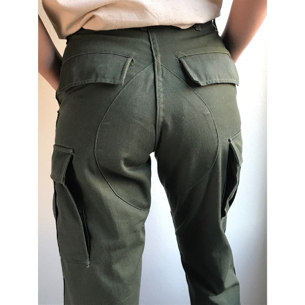 [vintage] high waist army cargo pants - Picture 2 of 12